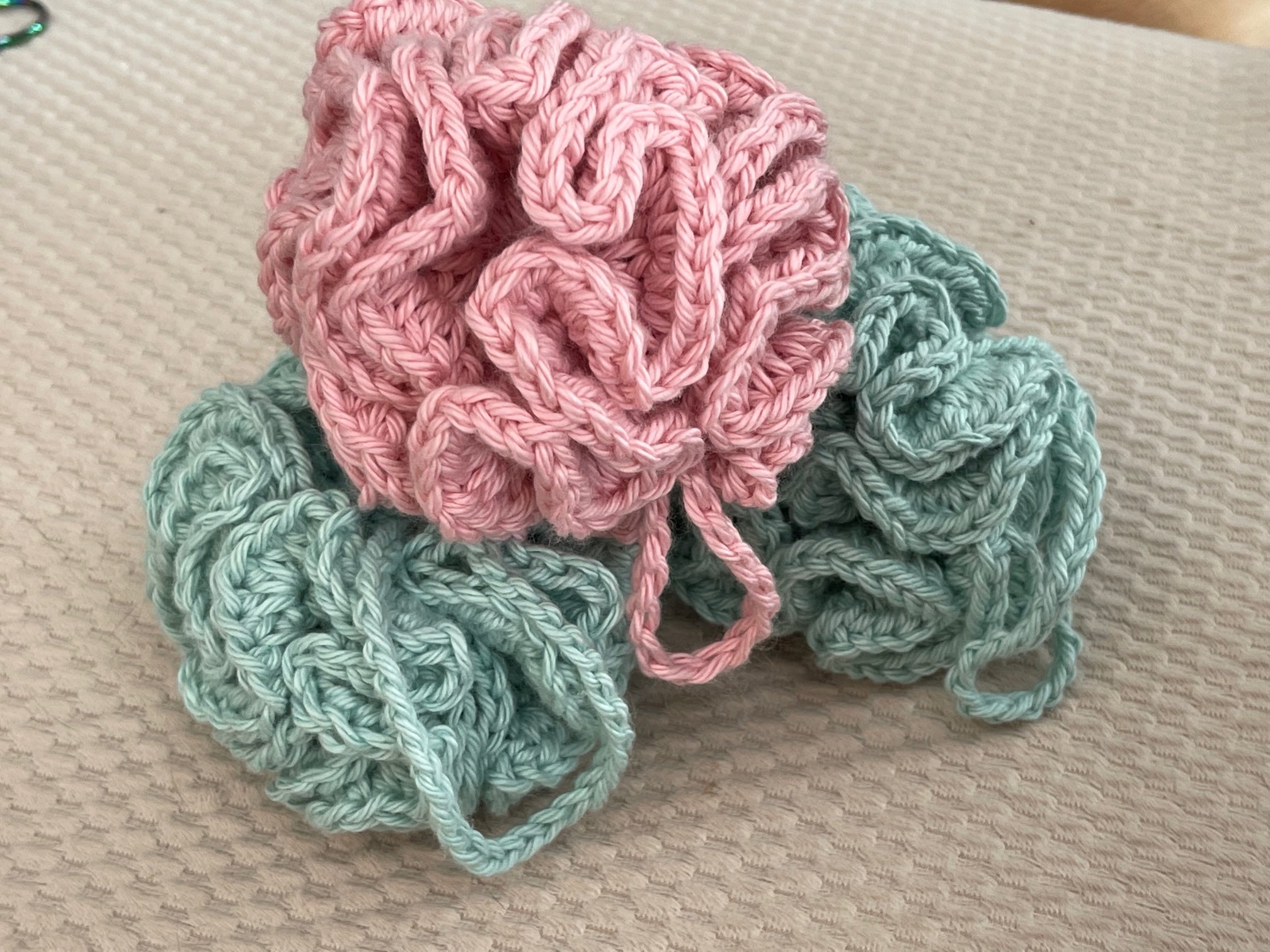 CROCHET PATTERN - Eco-Friendly Reusable & Washable Cotton Body Loofah Shower Pouf (English Only)